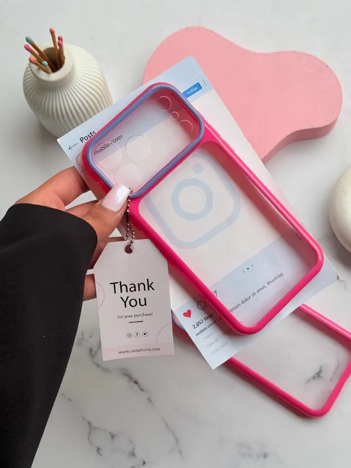 قاب گوشی آیفون Pink Frame