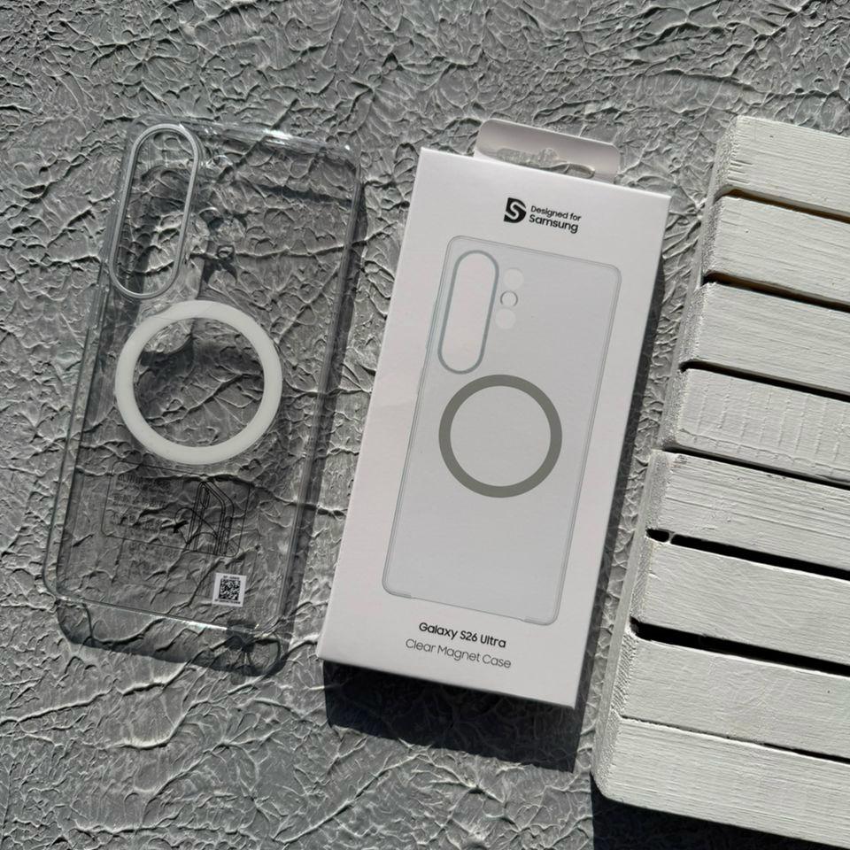 قاب پشت بی رنگ ، شفاف با مگ سیف Clear Magnet Case سامسونگ