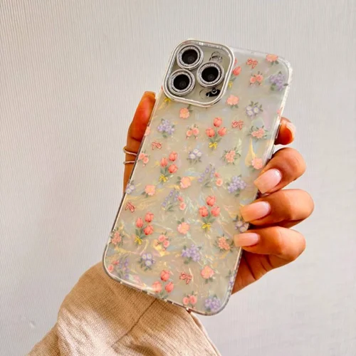 قاب موبایل آیفون گل.