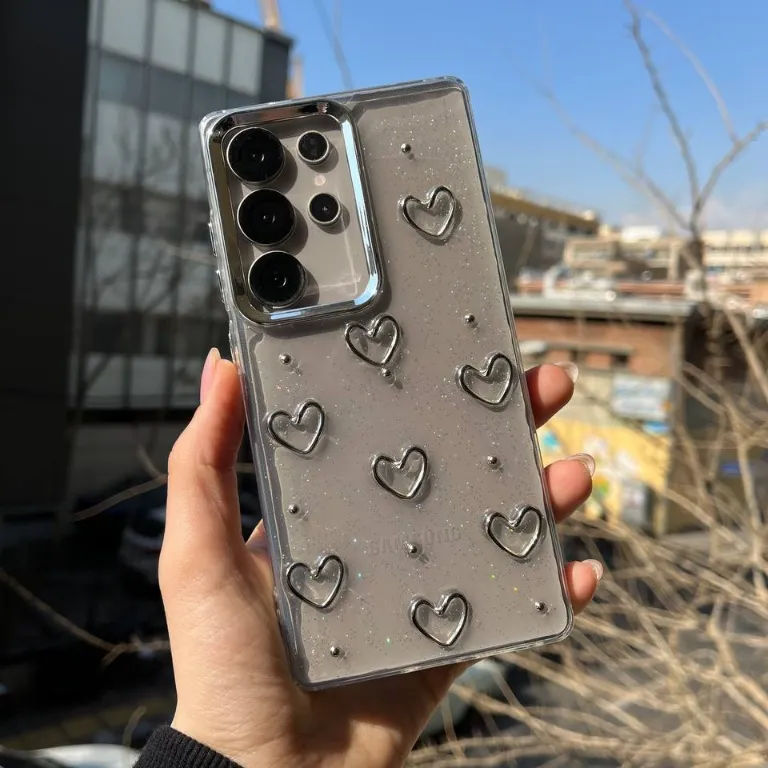 قاب شاین رزینی طرح قلب سری سامسونگ