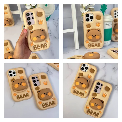 قاب Bear سیلیکونی استند شو آیفون (کدC1519)