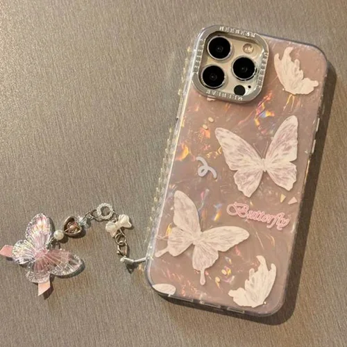قاب گوشی  پروانه صورتی آیفون