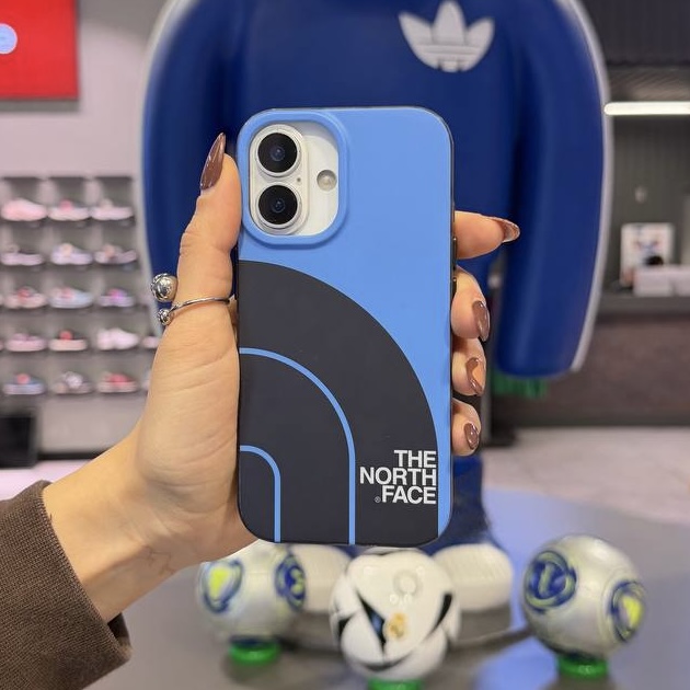 قاب گوشی آیفون north face blue کد c4304