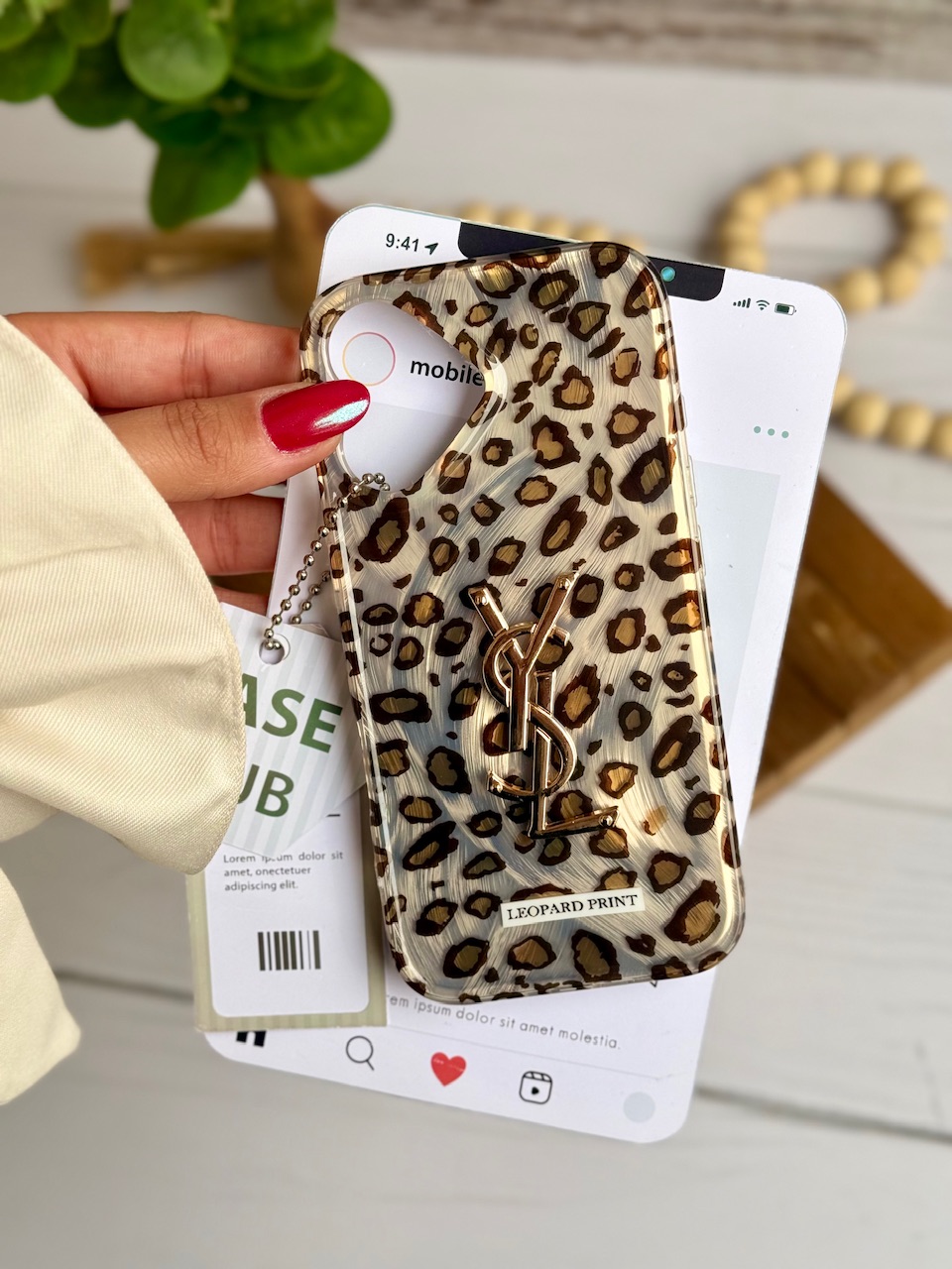 قاب براش yves saint laurent leopard آیفون (کدC2166)