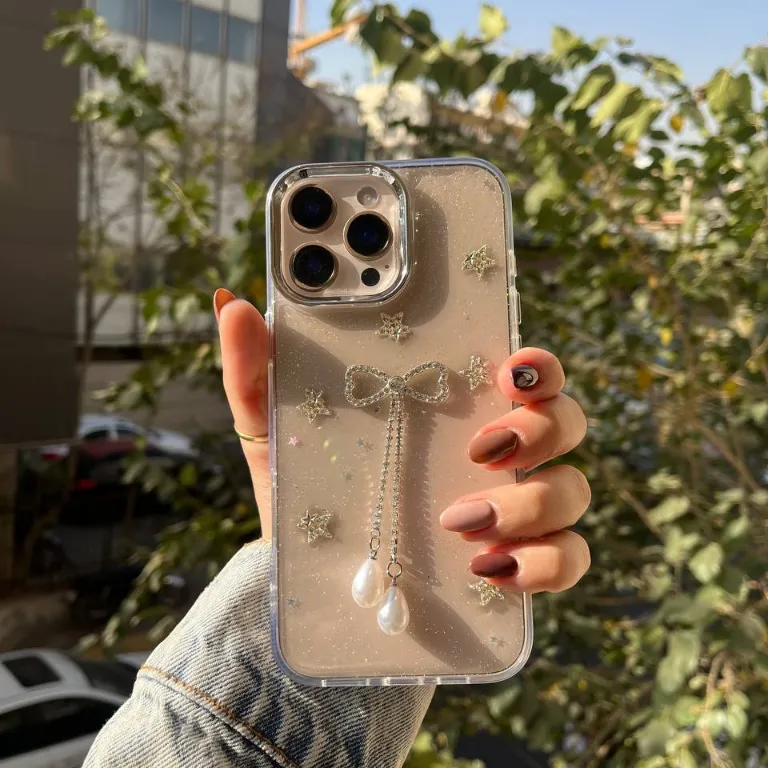 قاب پاپیون رزین منگوله ای سری آیفون