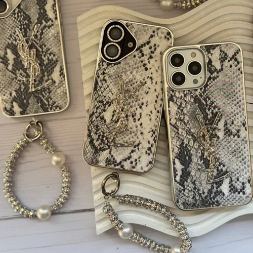 قاب YSL پایتون با آویز و محافظ لنز نگین دار (کدC1983)