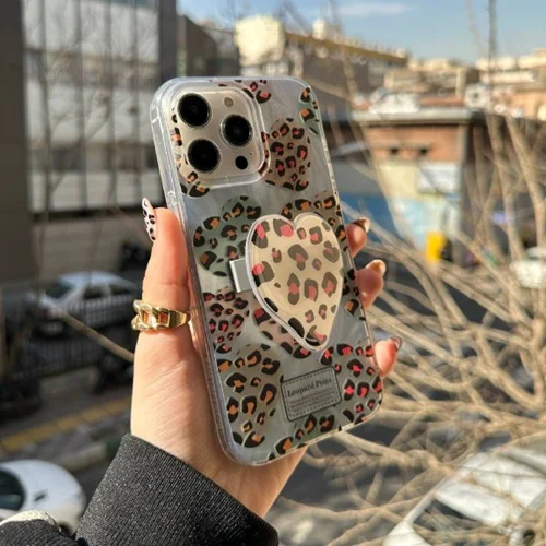 قاب براش قلب پلنگی همراه با استند