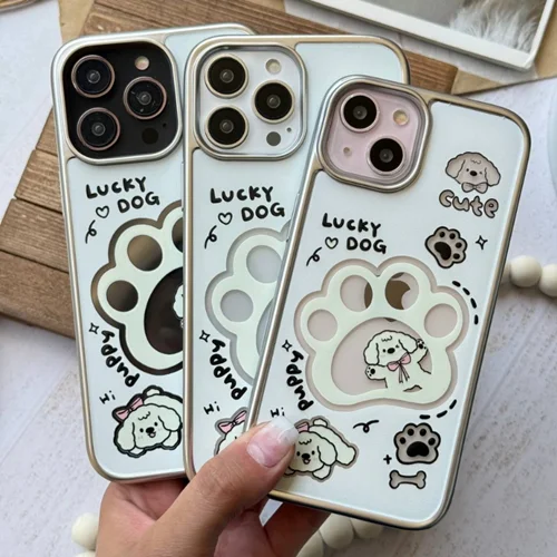 قاب گوشی آیفون پنجه سگ رنگ تیتانیومی (کدC1757)