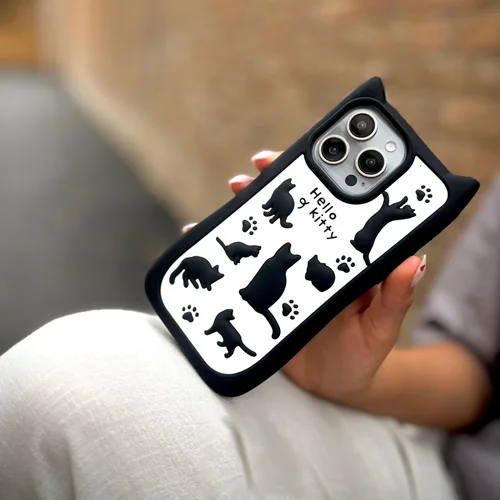 قاب گوشی آیفونHello Kitty سیلیکونی