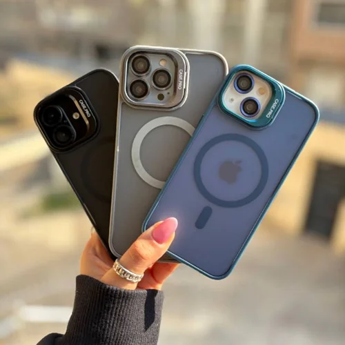 قاب گوشی Matte CasePro Lens with MagSafe استند شو با لنز رینگی (کدC1608)