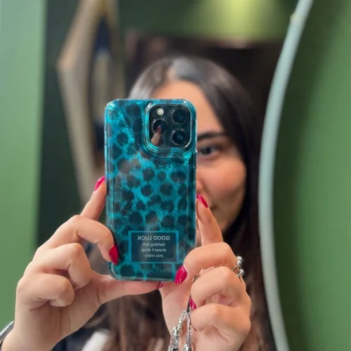 گارد گوشی آیفون ، سامسونگ ، شیائومی همراه با آویز Green Leopard