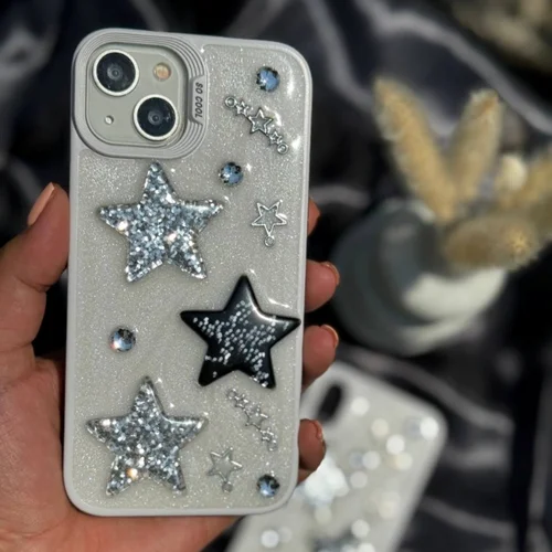 قاب ستاره رزین سفید و مشکی