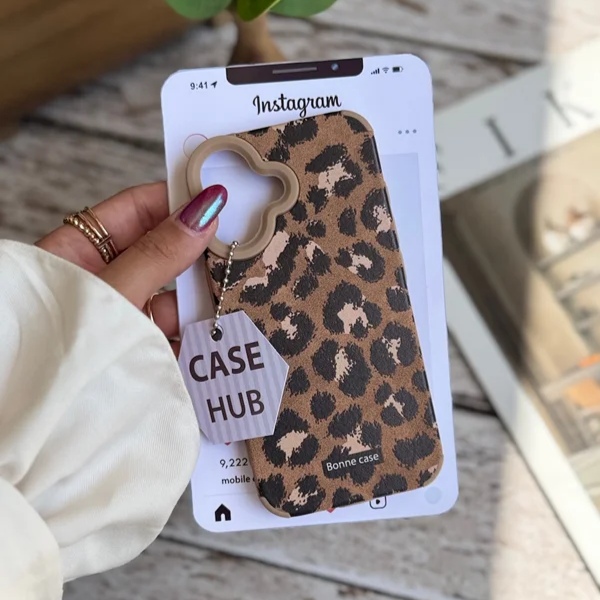 قاب پلنگی قهوه ای Bonne Case آیفون (کدC2054)