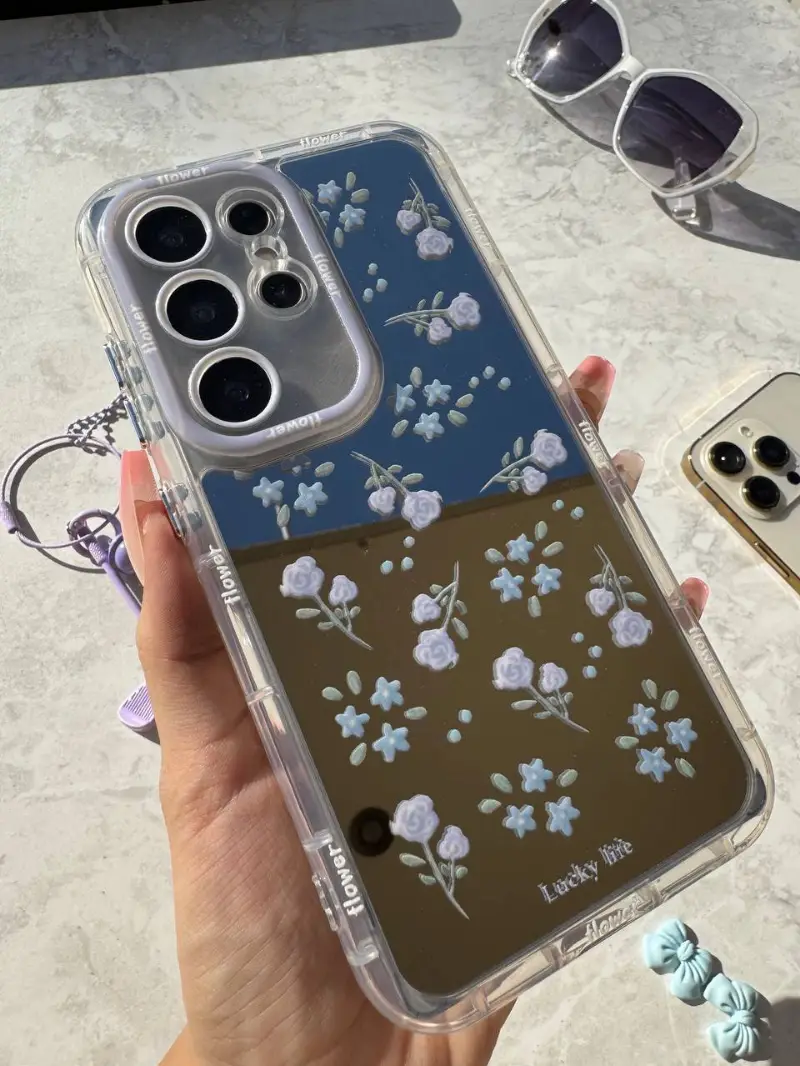 قاب آینه ای شکوفه بنفش سری سامسونگ purple blossom