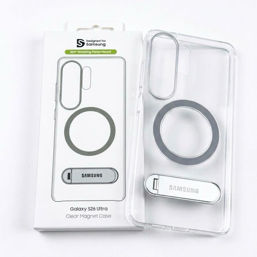 قاب پشت بی رنگ ، سامسونگ با مگ سیف Clear Magnet 360 Rotating Metal Mount