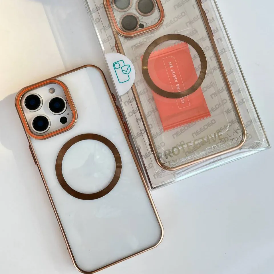 قاب ایفون desert شفاف لنز رینگی استندشو به همراه مگسیف