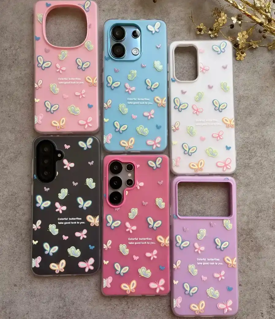 قاب دوتیکه پاستیلی شیائومی در 6 رنگ colorful butterflies