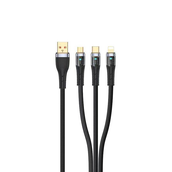 کابل شارژ سریع کنفی سه پورت TOTU CB-8-3