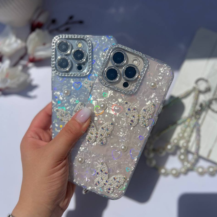 کاور گوشی آیفون diamond butterfly