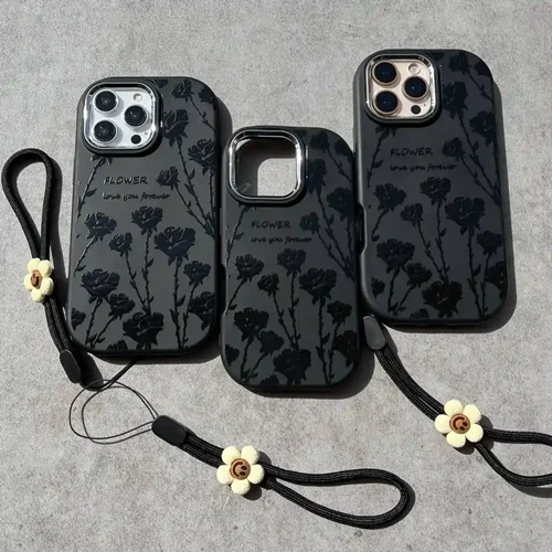 قاب black flowers همراه با آویز