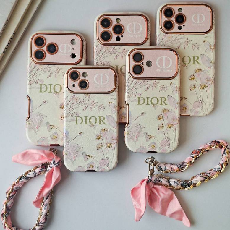 قاب گوشی Dior همراه با آویز پارچه ای