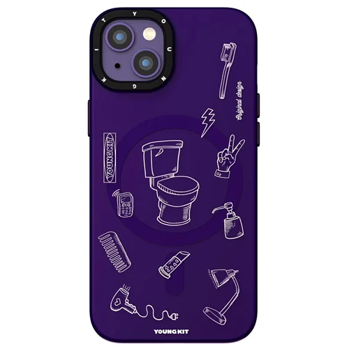 قاب YOUNGKIT Purple Playting MagSafe Series Apple iphone