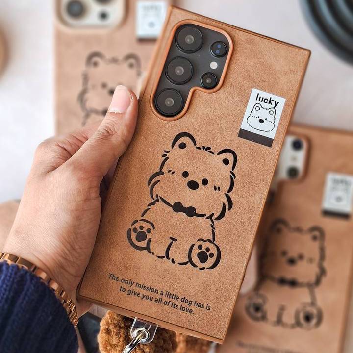 قاب گوشی سگ قهوه ای پام پام