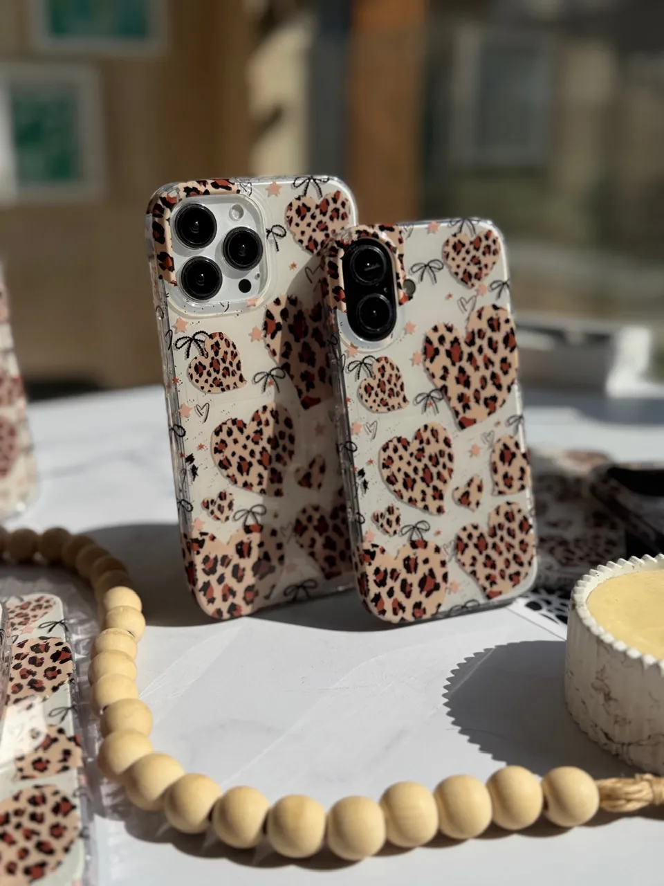 قاب گوشی قلب پلنگی (کدC2339)