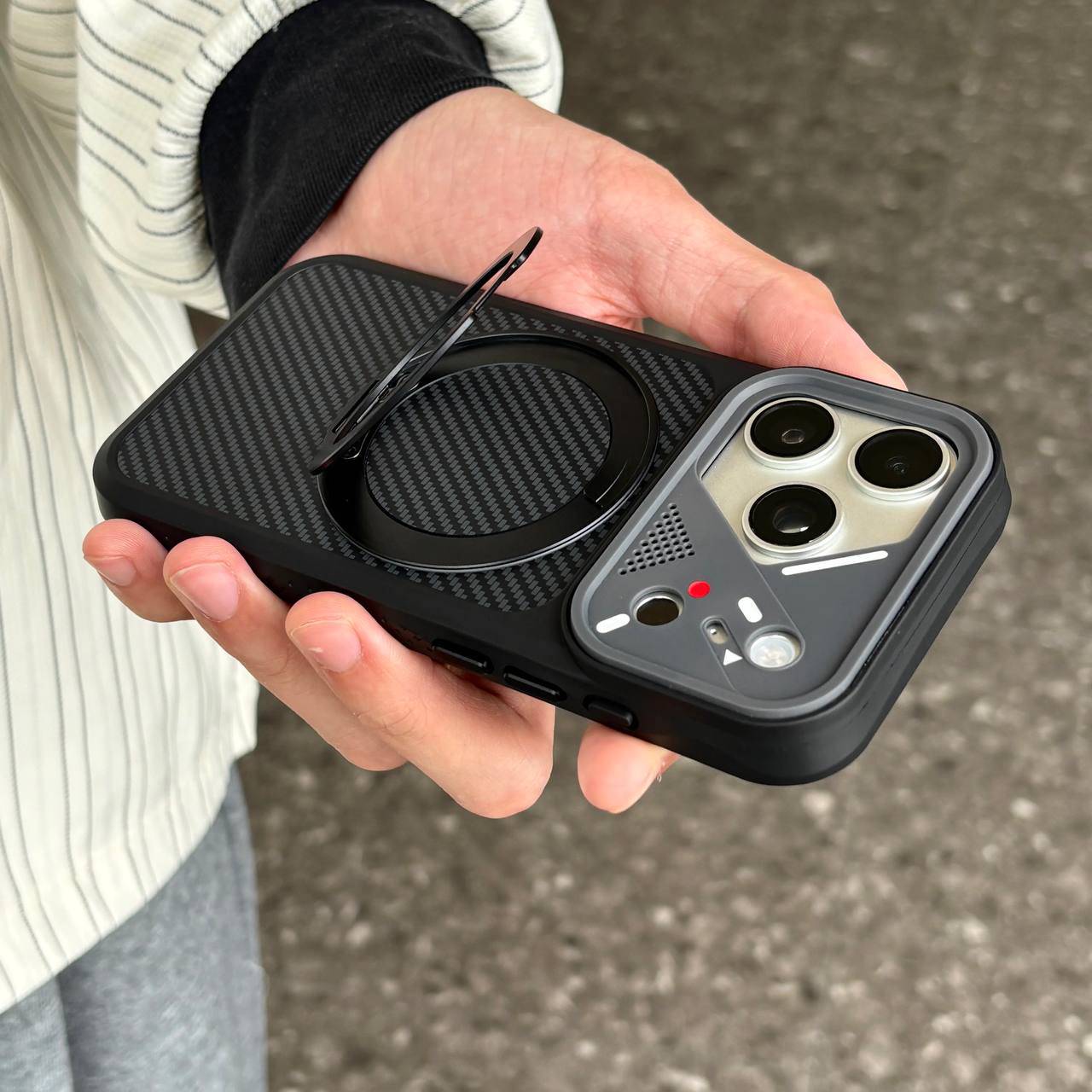قاب گوشی آیفون uxury hybrid carbon fiber