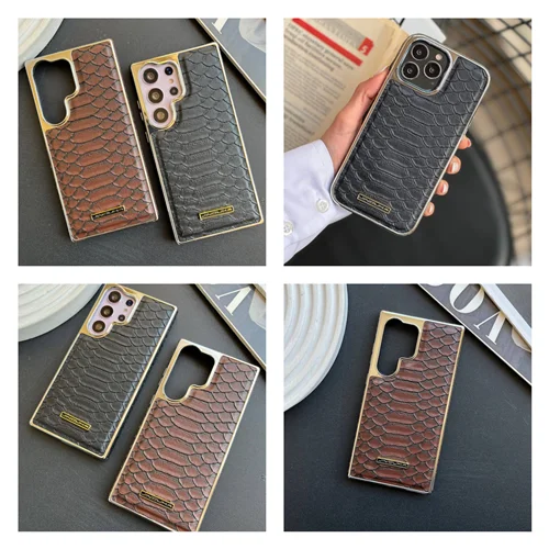 قاب گوشی چرمی JDK آیفون و سامسونگ مشکی(کدC1623)