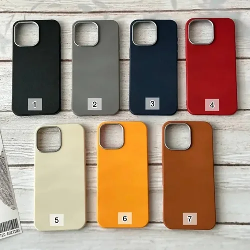 قاب گوشی آیفون طرح چرم ساده TPU Leather Case