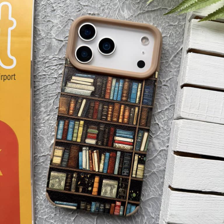 قاب کتابخانه مشکی مخملی آیفون