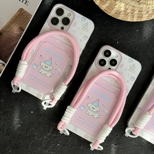 قاب موبایل آیفون سگ کیوتی داگ جاکارتی بنددار