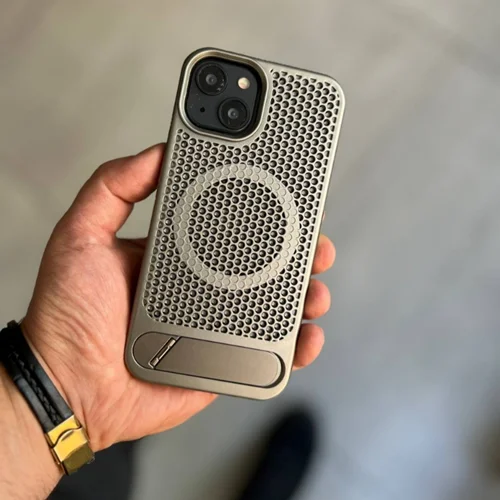 کاور گوشی آیفون اسلیم متال استندی مگسیف