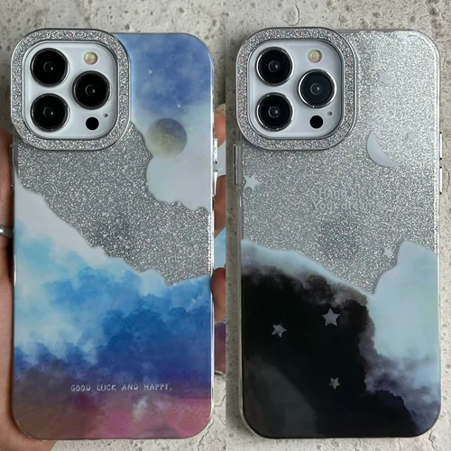 قاب گوشی آیفون  ابر و ماه اکلیلی