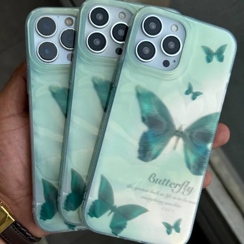 قاب موبایل آیفون پرواز پروانه سبز