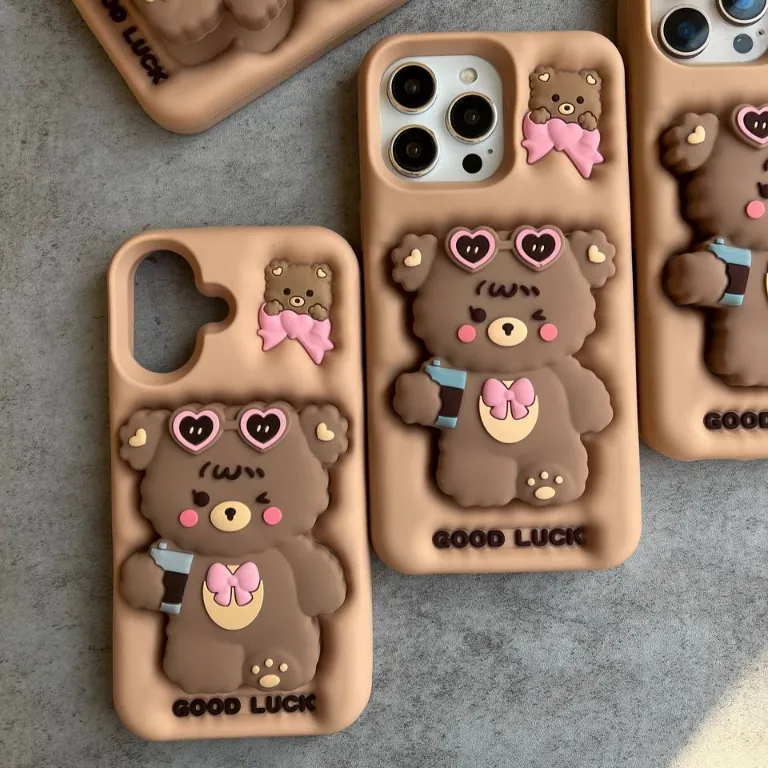 قاب سیلیکونی خرس موکا