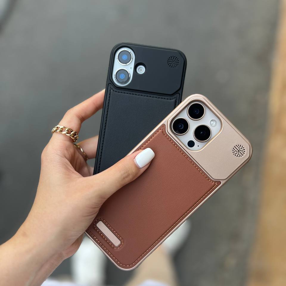 قاب گوشی Leather metal iphone رنگ دیزرت(آیفون، سامسونگ)