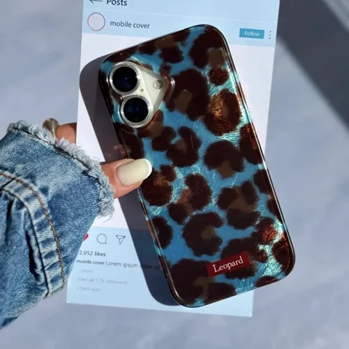 قاب Aqua Leopard آیفون (کدC2088)