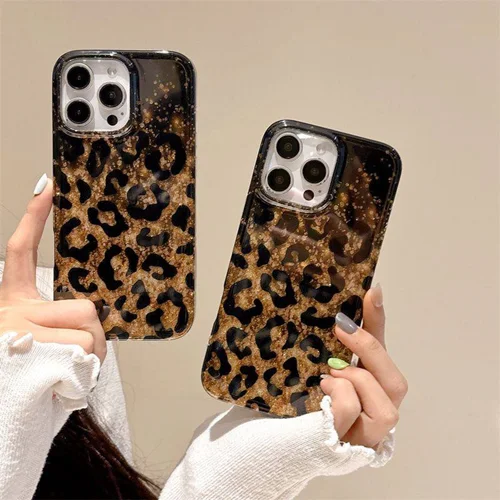قاب گوشی آیفون Shiny leopard (کدC2105)