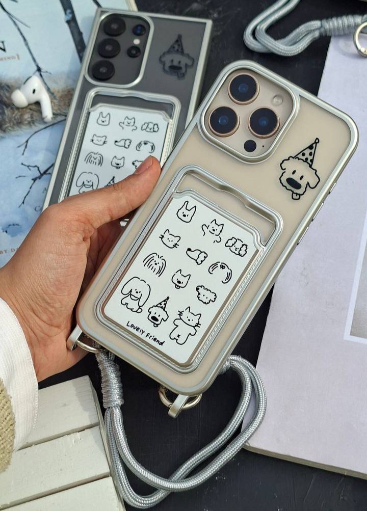 قاب گوشی جاکارتی دار lovely friend