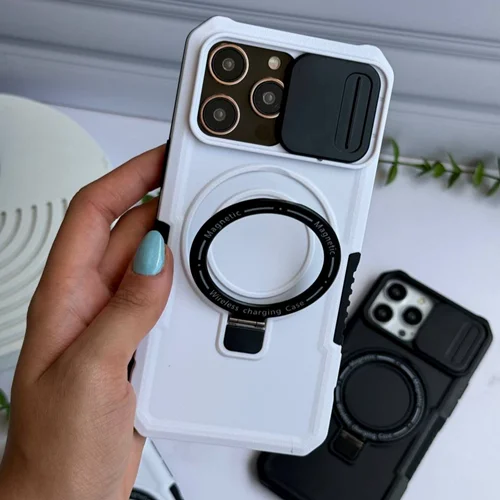 کاور گوشی Armor Magsafe کشویی استند شو(رنگ سفید)