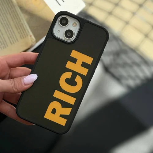 کاور گوشی آیفون رنگ مشکیRich Rich Rich (کدC1653)