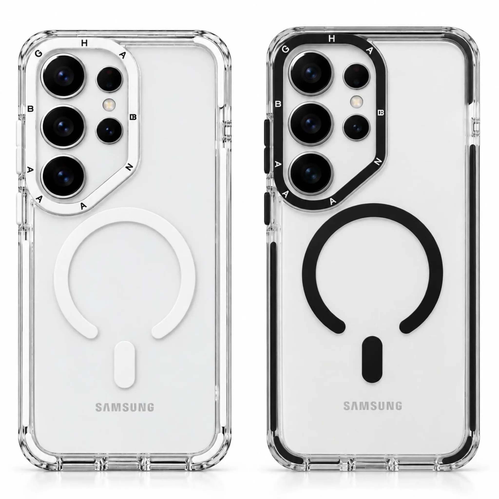 قاب کریستال سری مگسیف قاب ناب Ghabnaab Crystal Series With Magsafe Samsung