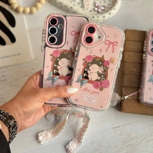 قاب خرگوش Miss You با بند ست (کدC1929)