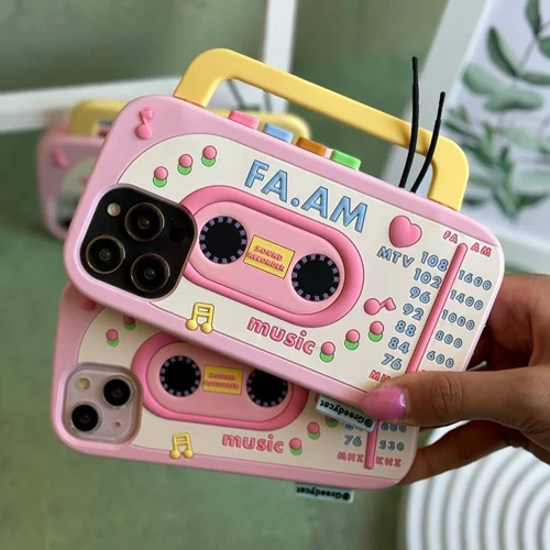 قاب گوشی آیفون رادیو سیلیکونی (کدC1717)