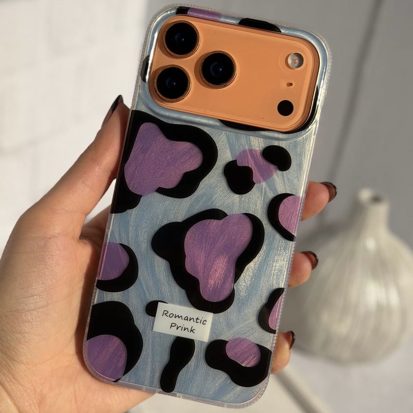 کاور گوشی دخترانه آیفونromantic pink کد c4357