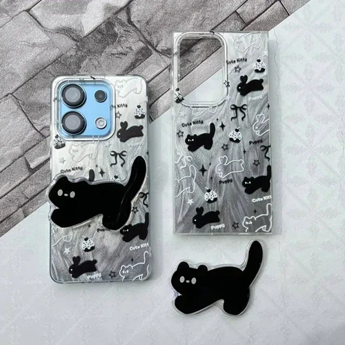 قاب براش گربه سیاه همراه با استند اشانتیون